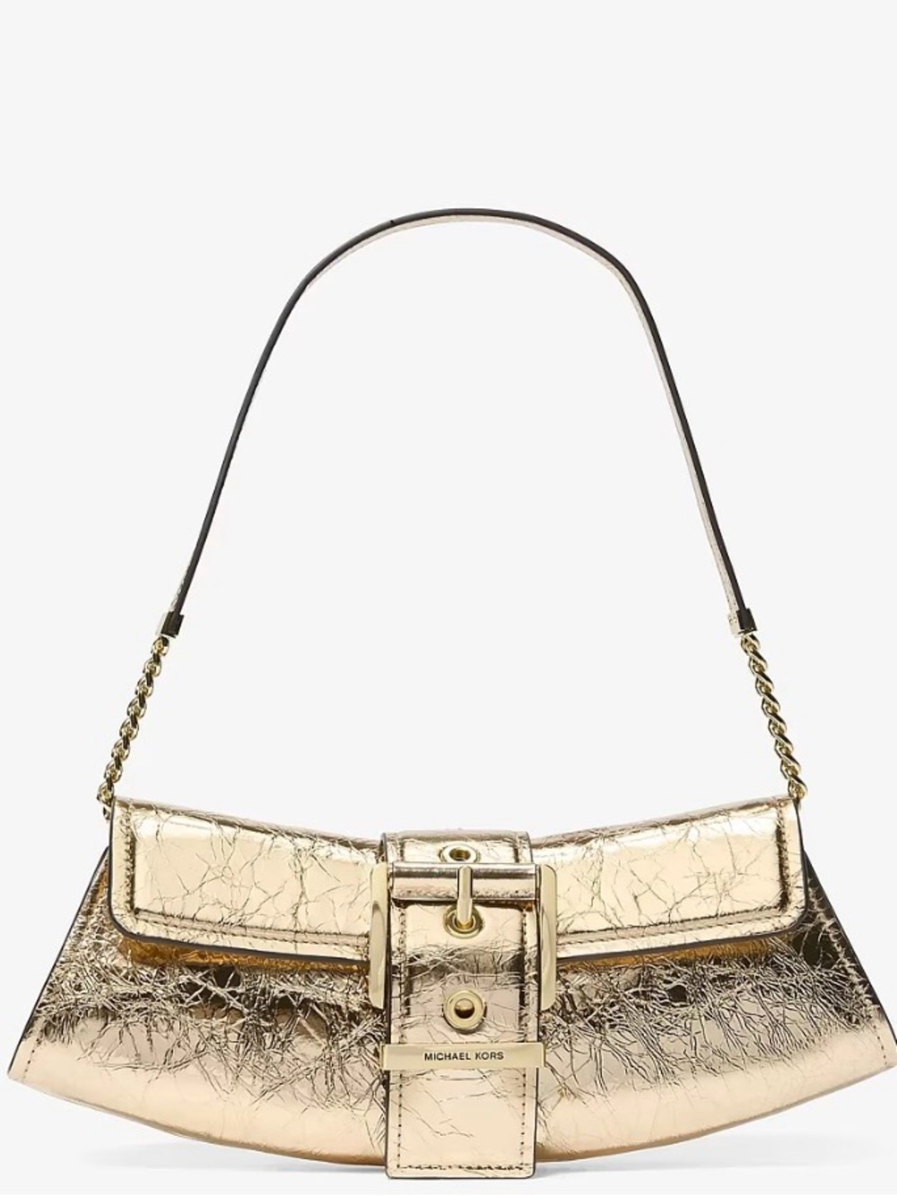 Michael Kors Metallic Gold Crackle Shoulder Bag